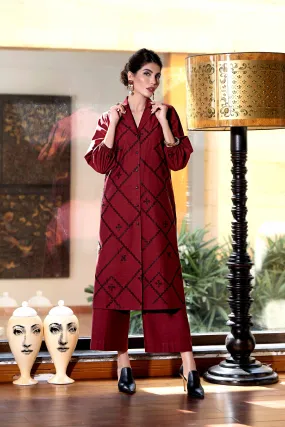 2 Piece - Embroidered Suit - KFW23-108