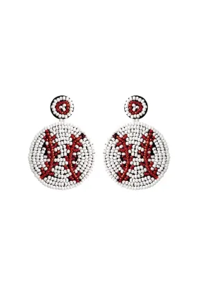 Bohemia Baseball Beaded Earrings