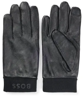 Boss Hyden 1 Leather Gloves In Black