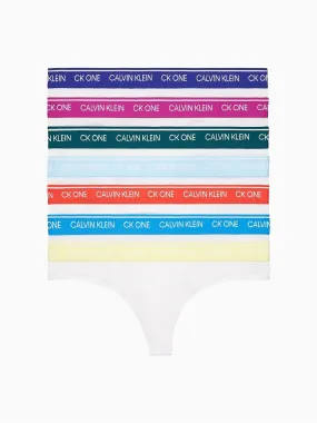 Calvin Klein Women's CK One 7-Pack Thong White/Multi QF6574 900