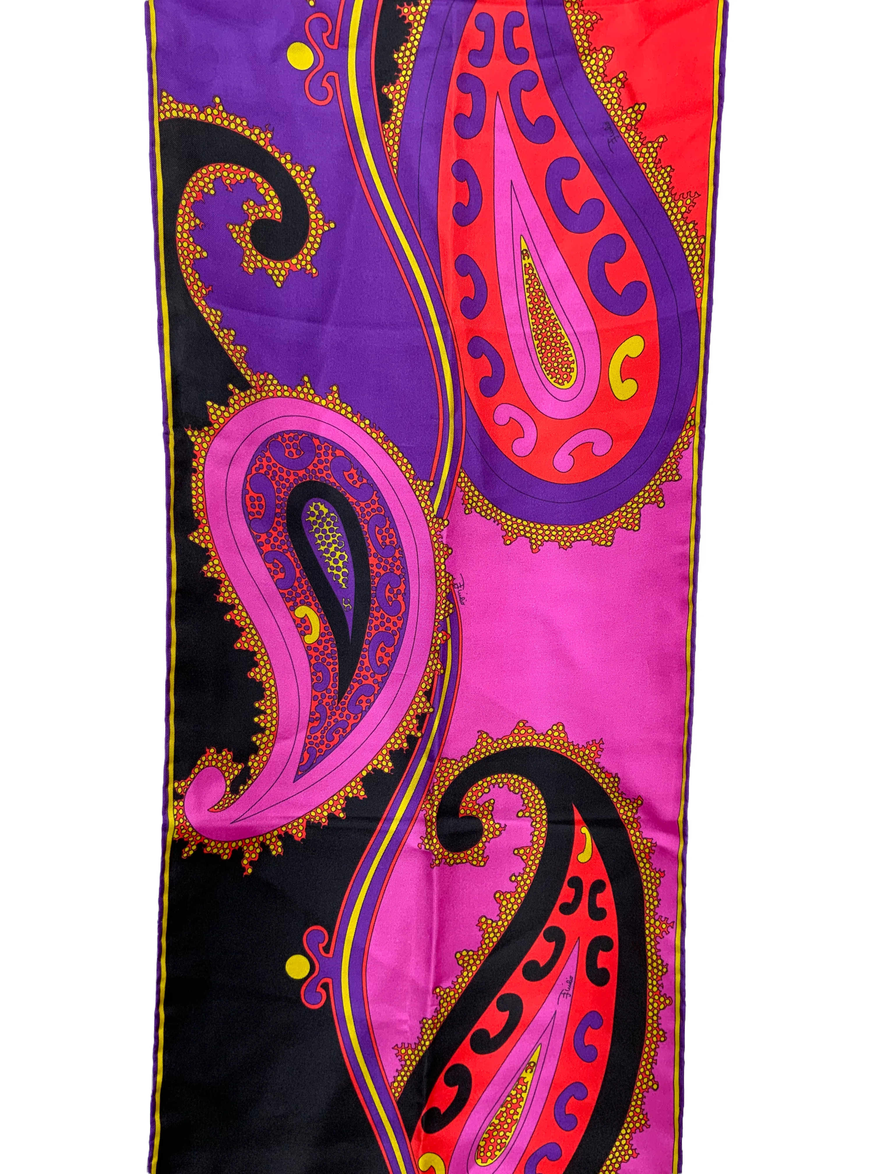 Emilio Pucci Paisley Printed Oblong Silk Scarf