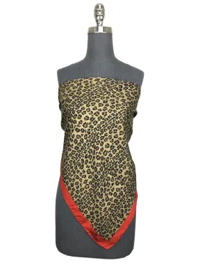 Fendi Leopard Print Silk Scarf