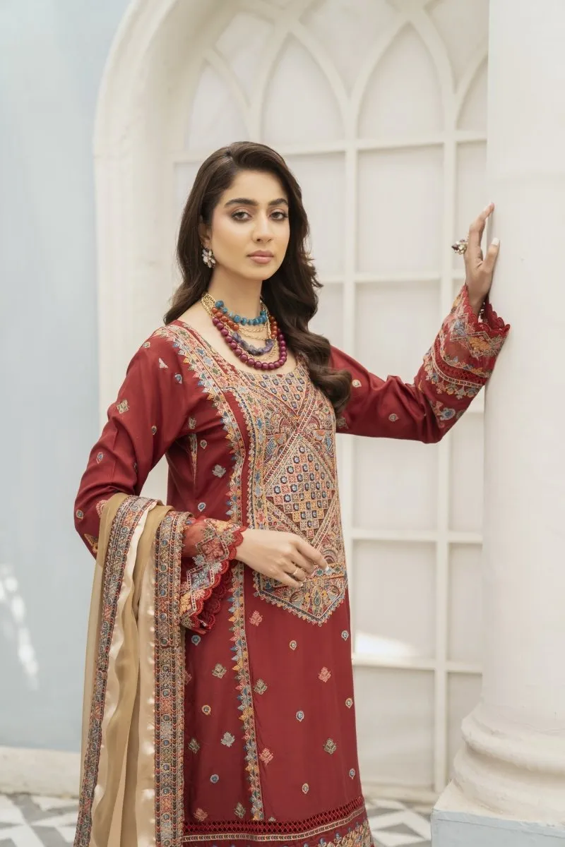 Munira Embroidered Viscose Pakistani Suit MUN544