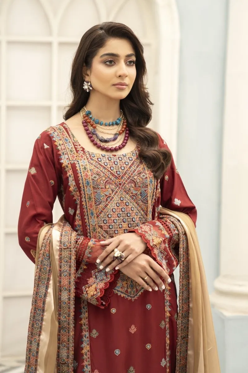 Munira Embroidered Viscose Pakistani Suit MUN544