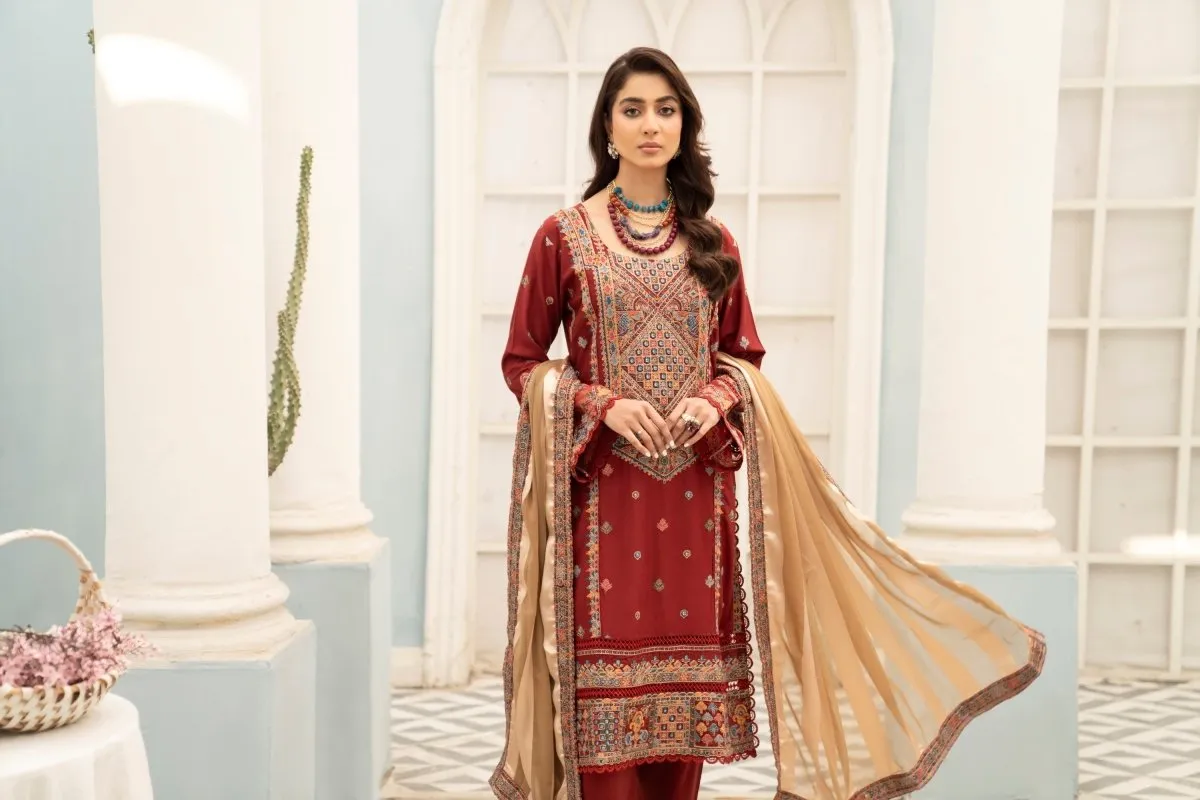 Munira Embroidered Viscose Pakistani Suit MUN544