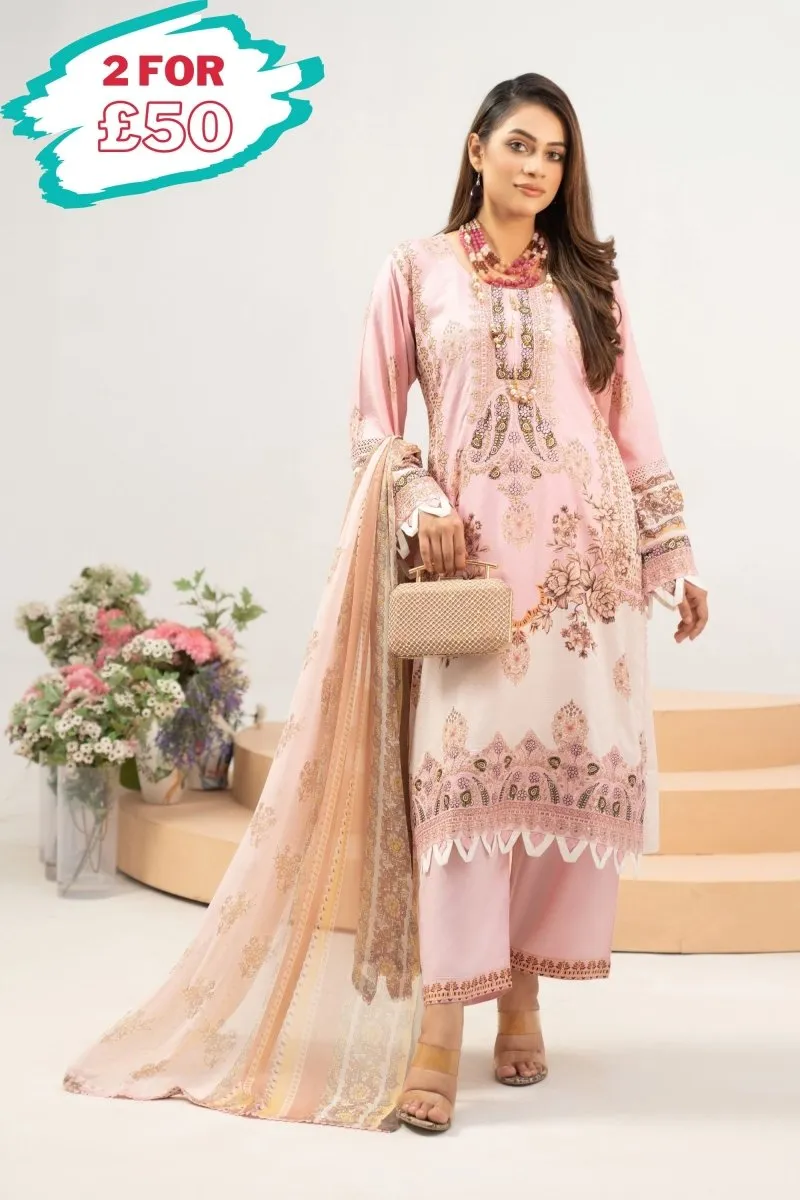 Munira Linen 3 Piece Suit MUN514