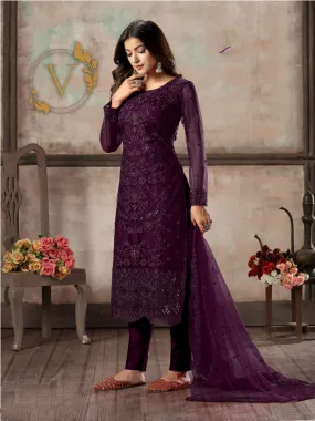 Purple Designer Salwar Suit