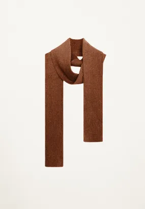 Ribbed Scarf/Belt in Cognac