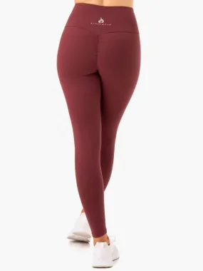 STAPLES SCRUNCH BUM LEGGINGS BURGUNDY